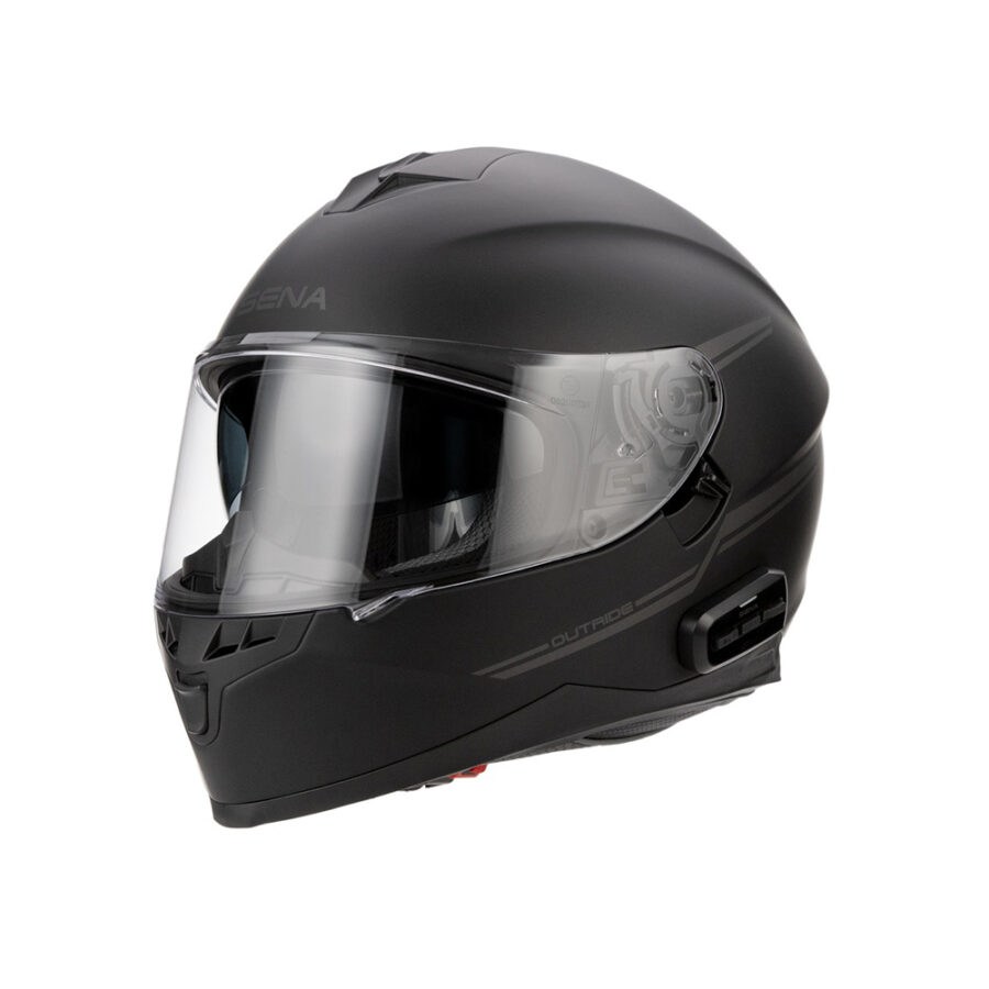 Moto přilba SENA Outride s integrovaným headsetem Matt Black  matně černá  S (55-56)