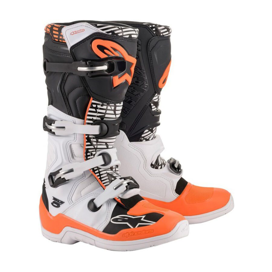 Moto boty Alpinestars Tech 5 bílá/černá/oranžová fluo  bílá/černá/oranžová fluo  38